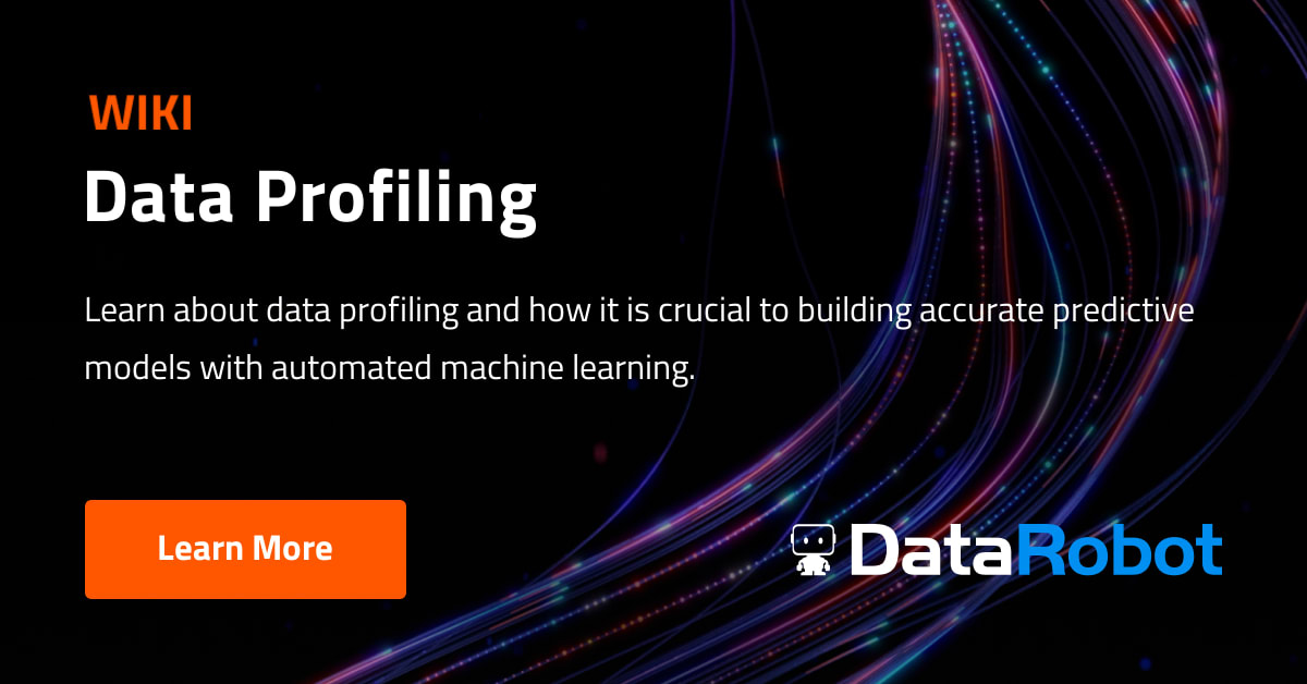 Data profiling machine learning hot sale